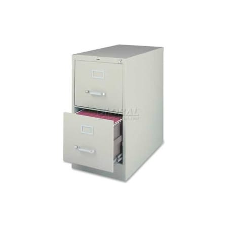 Sp Richards Lorell 2-Drawer Heavy Duty Vertical File Cabinet, 18"W x 26-1/2"D x 28-3/8"H, Gray LLR60662